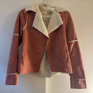 Dylan Clothing Pink Sherpa Jacket
